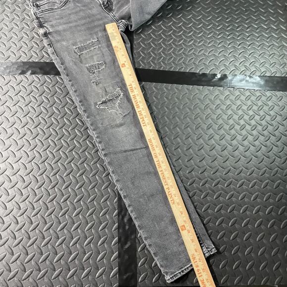 Old Navy Jeans Mens 30x32 Gray Black Slim Built-In Flex Distressed Stretch Denim - Picture 5 of 7